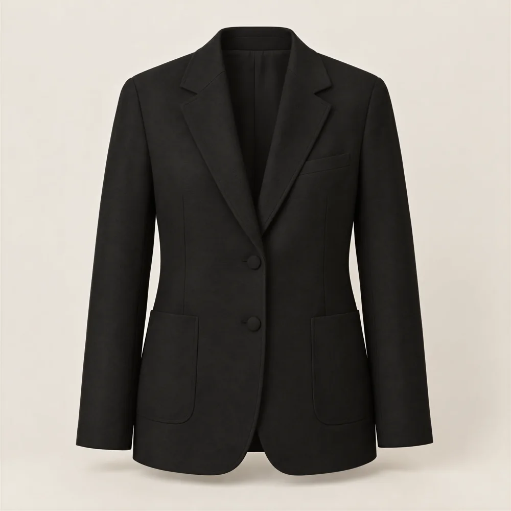 LISIÈRE FW27 Edge jacket: a soft single-breasted jacket in ink