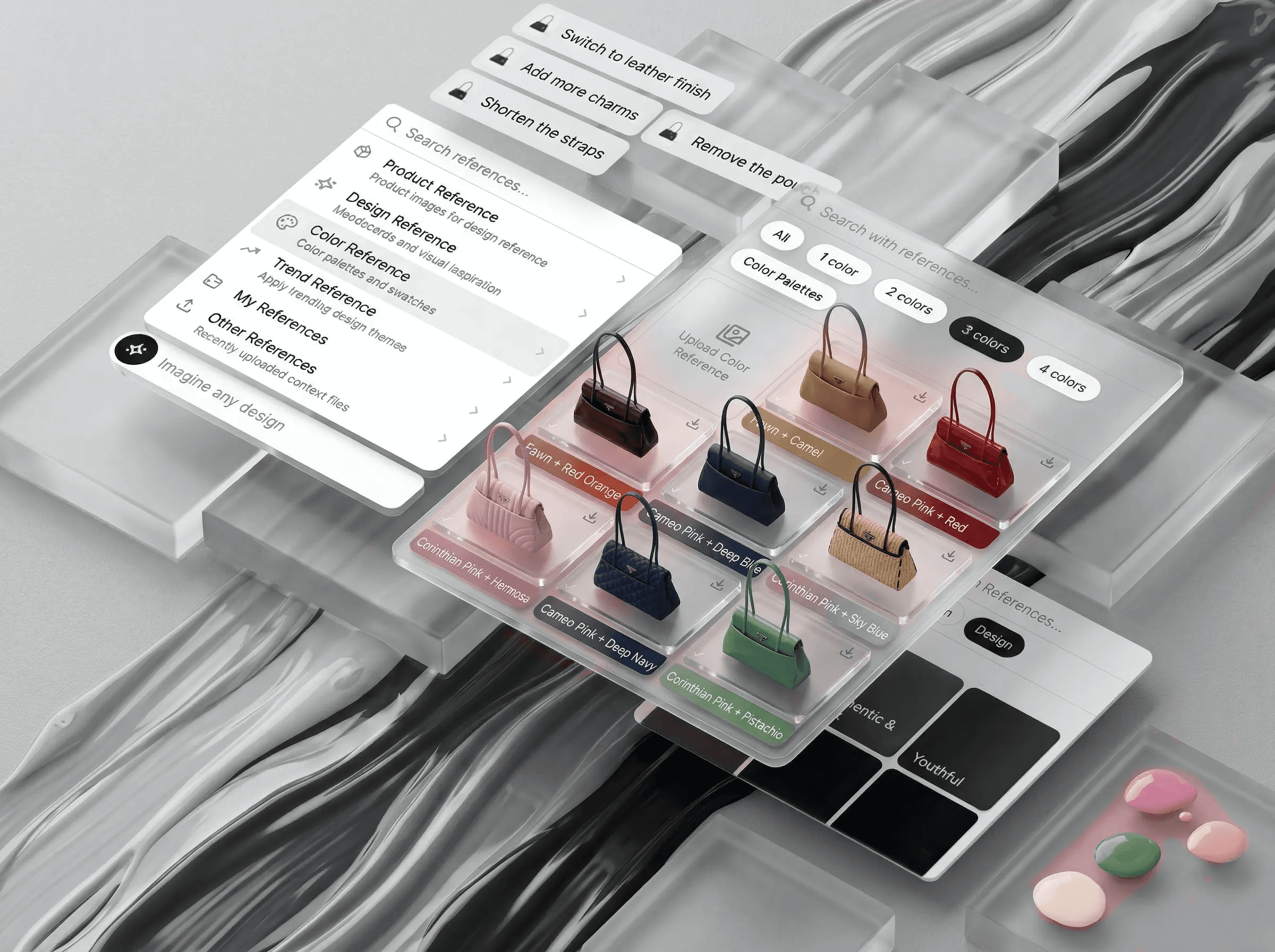 Design-Agent Sofortige Farbvariationen